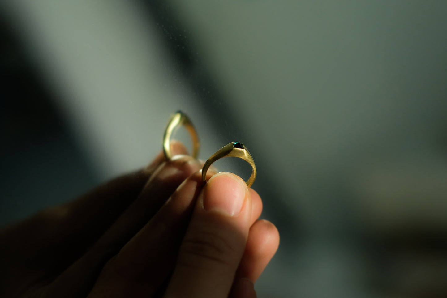 Renaissance Series Stirrup Tourmaline Ring