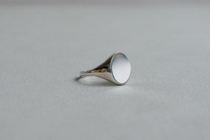 Straight Oval Signet Ring